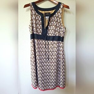Tocca Womens Silk Embroidered Knee-length Sleeveless Dress. Size L